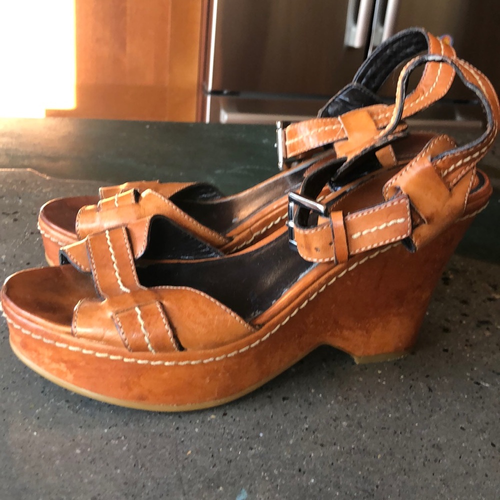 Leather platform Calvin Klein sandals